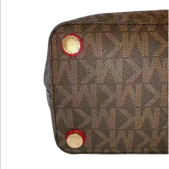 MICHAEL KORS Brown/Red Satchel - Picture 6 of 11